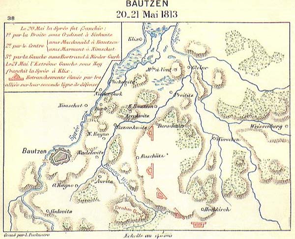 Landkarte Schlacht bei Bautzen 1813