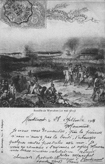 Postkarte Schlacht bei Bautzen 1813